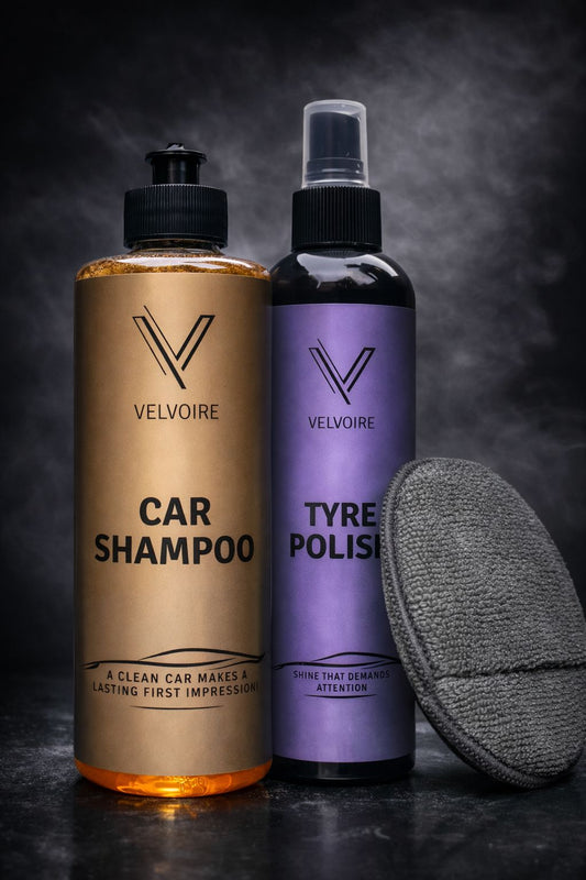 Car Shampoo + Tyre Polish + Applicator Pad